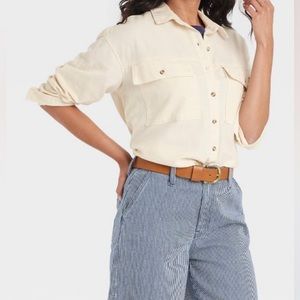 Women’s long sleeve button down shirt